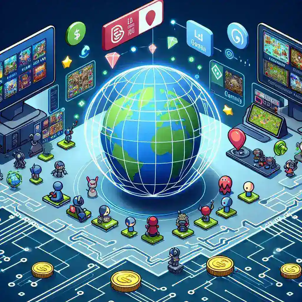 "Ilustrasi platform distribusi game lokal yang mengintegrasikan sistem micropayment untuk meningkatkan aksesibilitas dan pengalaman pengguna."